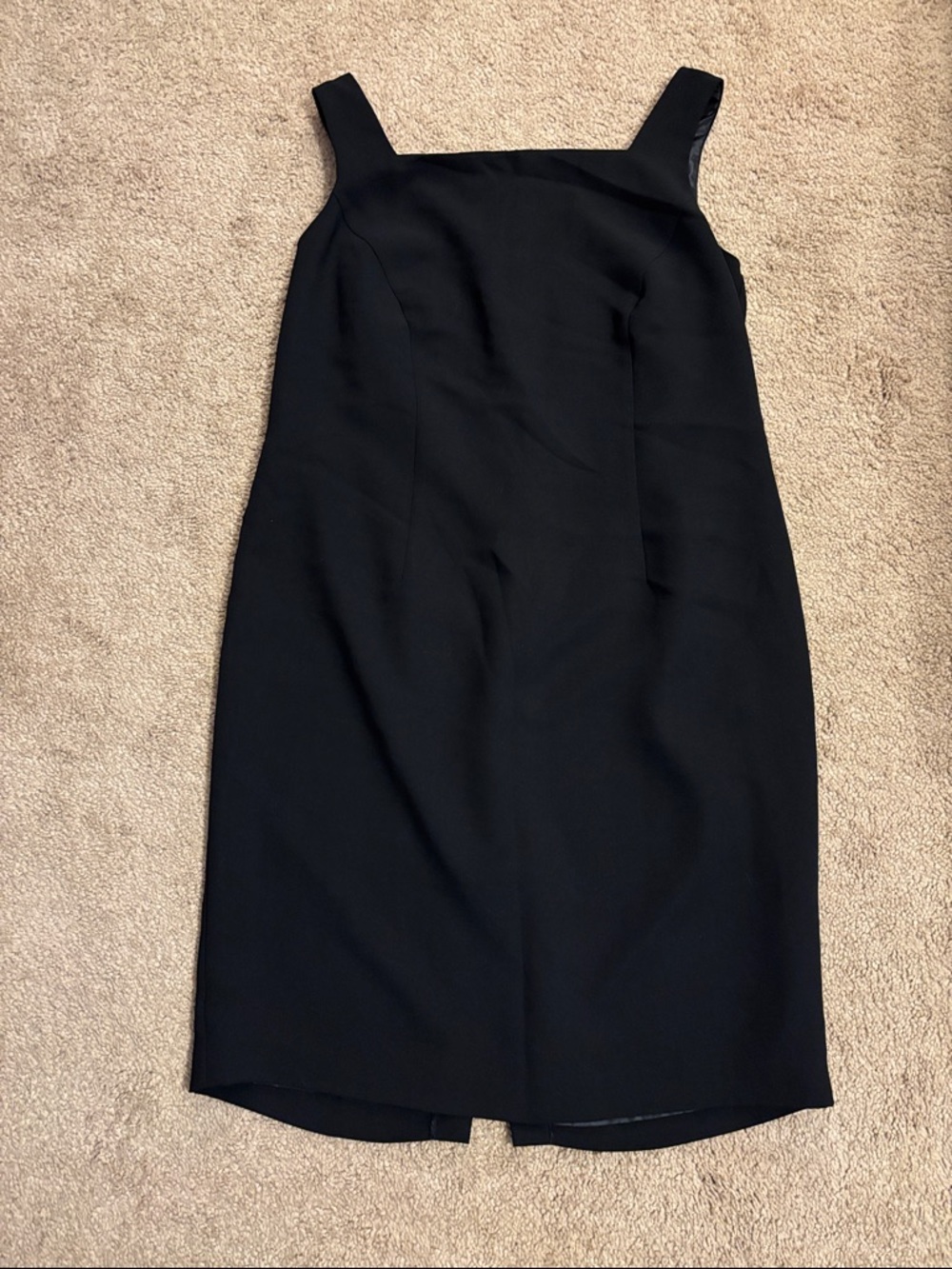 Jessica Howard Black Square-Neck Midi Sheath Dress